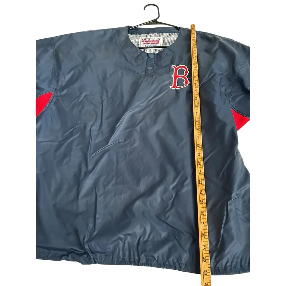 Vtg Red Sox Diamond Collection Starter Pullover Shirt Jacket Men’s XL Nylon MLB